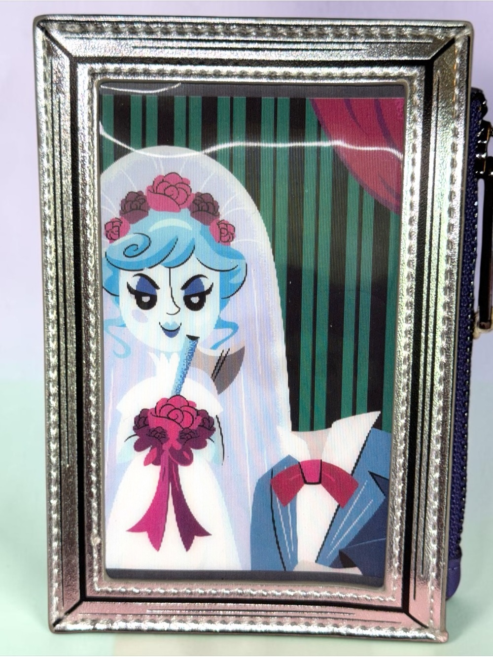 Loungefly Haunted Mansion the Black Widow Portrait Lenticular Cardholder